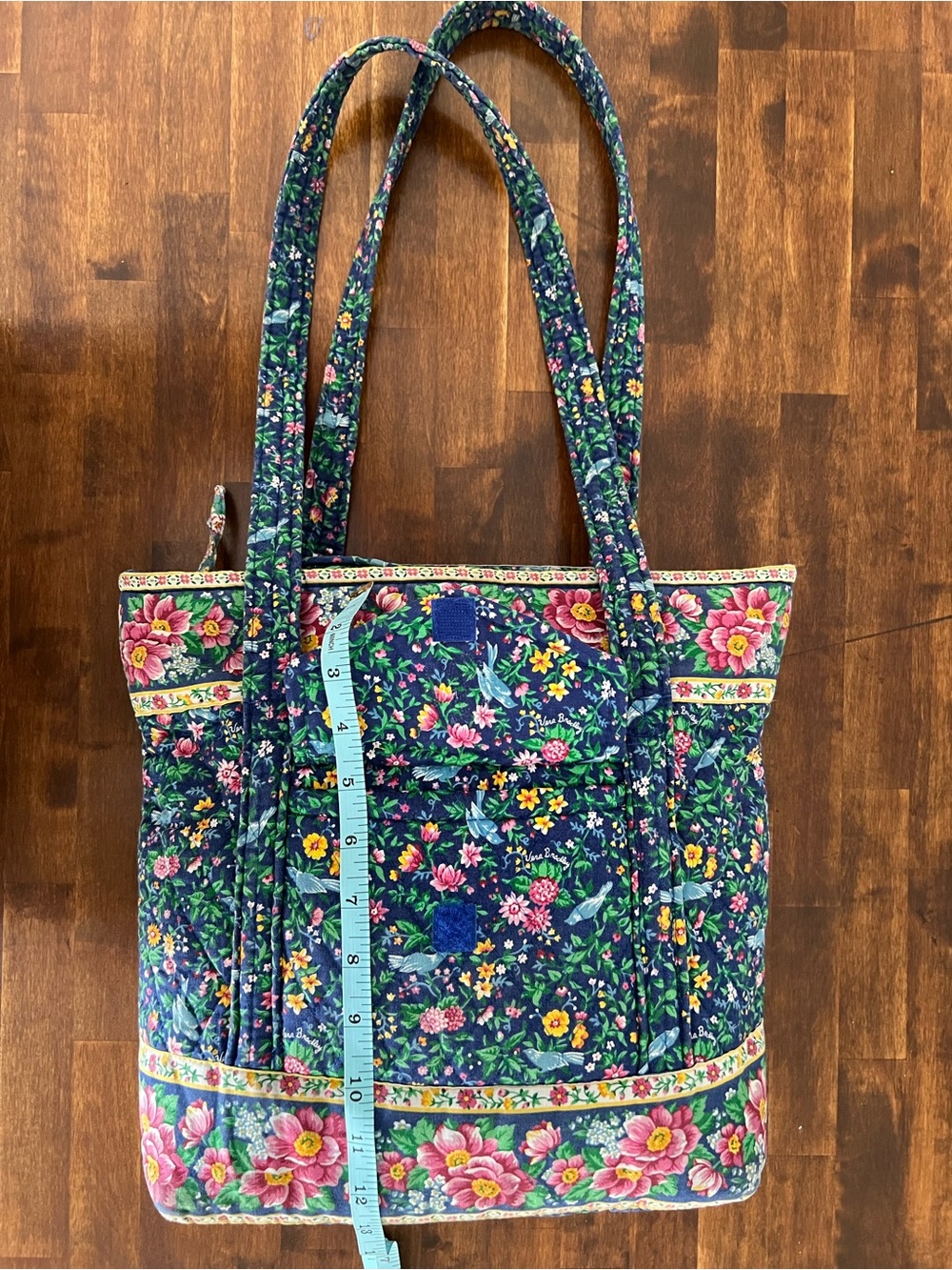 Vera Bradley Vintage Bluebird Villager Tote - Picture 7 of 10